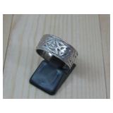 Sterling Silver Scrollwork Band Ring Hallmarked