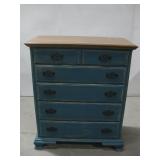 Vtg Wooden Five Drawer Dresser 40' x 20.5' x 47.5'