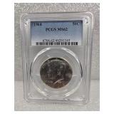 Graded PCGS MS62 1964 Kennedy Half Dollar