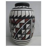 Signe Native American Acoma Pottery Vase 10' Tall