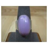 Sterling Silver Purple Stone Ring Hallmarked