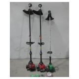Three Gas Powered Weed Whackers & Line See