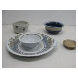 Five Ceramic Bowls & Plate