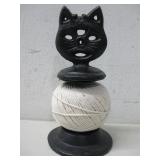 Cast Iron Black Cat String Holder 5.5' Tall
