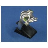 S.S. Round & Pear Shaped Peridot Ring See