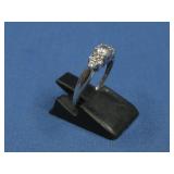 10K CZ Vtg. Engagement Ring Hallmarked