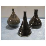 Three Stoneware Pottery Vases Tallest 7'