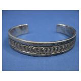 S.S. & 14k N/A Vtg Hallmarked Cuff 48.2g