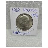 1969 Kennedy Half Dollar 40% Silver