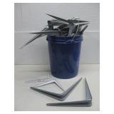 Five Gallon Bucket W/Various Shelving Brackets