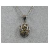 Sterling Silver Jasper Pendant Necklace See