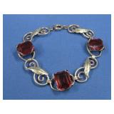 12kt Gold Filled Red Stone Bracelet