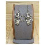 Sterling Silver N/A Dancer Earrings Hallmarked
