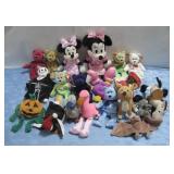 Various Beanie Babies, Mini Mouse Plushes, & More