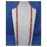 Two Branch Coral Bead Strands 16' Each