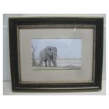 Davic Cubbin Framed Elephant Print 20' x 16'