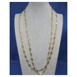 Trifari Gold Tone Two Strand Necklace