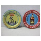 Two Promotional Tin Trays 5'