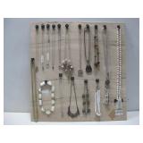 Twelve Assorted Vtg Costume Jewelry Necklaces