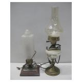 Two Vtg Table Lamps Both Power On Tallest 16'