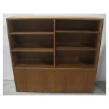 Vtg Solid Wood Bookcase W/Bottom Storage See Info
