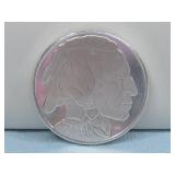 One Troy Ounce Silver Buffalo Round .999 Silver