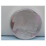 One Troy Ounce Silver Buffalo Round .999 Silver