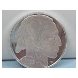 One Troy Ounce Silver Buffalo Round .999 Silver