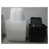24 Assorted Heavy Duty Plastic Storage W/Lids
