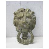 Vtg Cast Metal Lion Door Knocker 4' x 6'