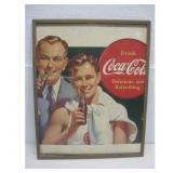 Vtg Coca-Cola Advertisement Print 21' x 17'