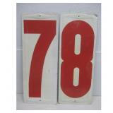 Vtg Numbers 7 & 8 Signage 9' x 23'