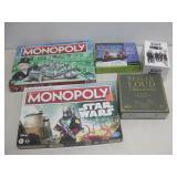 Five Board Games, Monopoly Star Wars, See Info