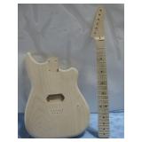 Handmade Unfinished Wooden Guitar 2-Pieces