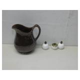 Antique Brown Glazed Bennington Stoneware See Info