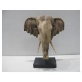 Wood  Elephant Statue On Stand 12' x 14'