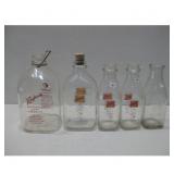 Vtg Glass Milk Bottles/Jugs Various Sizes See Info