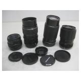Four Camera Lenses Vivitar & Five Star Untested