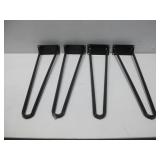 Four Black Metal Table Legs 25.5'