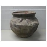 Large Clay Pot W/3D Lizard 13' x 13' See Info
