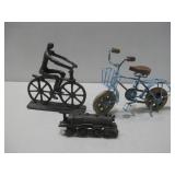 Vtg Cast Iron Locomotive Vtg Metal Bike Decor See