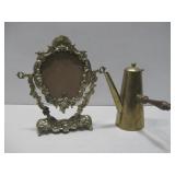 Vtg Brass Vanity Picture Frame 12' x 13'  See Info