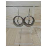 Vtg Robert Morris Studio S.S. Hoop Earrings See