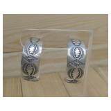 Sterling Silver Navajo Hand Stamped Earrings See