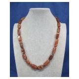 Antique Carnelian Agate Beaded Necklace See Info