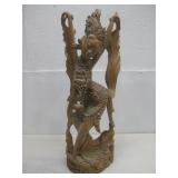 24' Vtg Chinese Lady Carving See Info