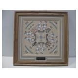 Vtg Navajo Sand Painting 'Rainbow People See Info