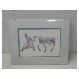 'Walking Home Woman' Framed Watercolor Painting