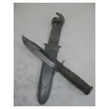 WWII US Navy MK2 Knife & Sheath Camillus