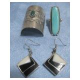 Sterling Silver Turquoise Ring & Pony Tail See